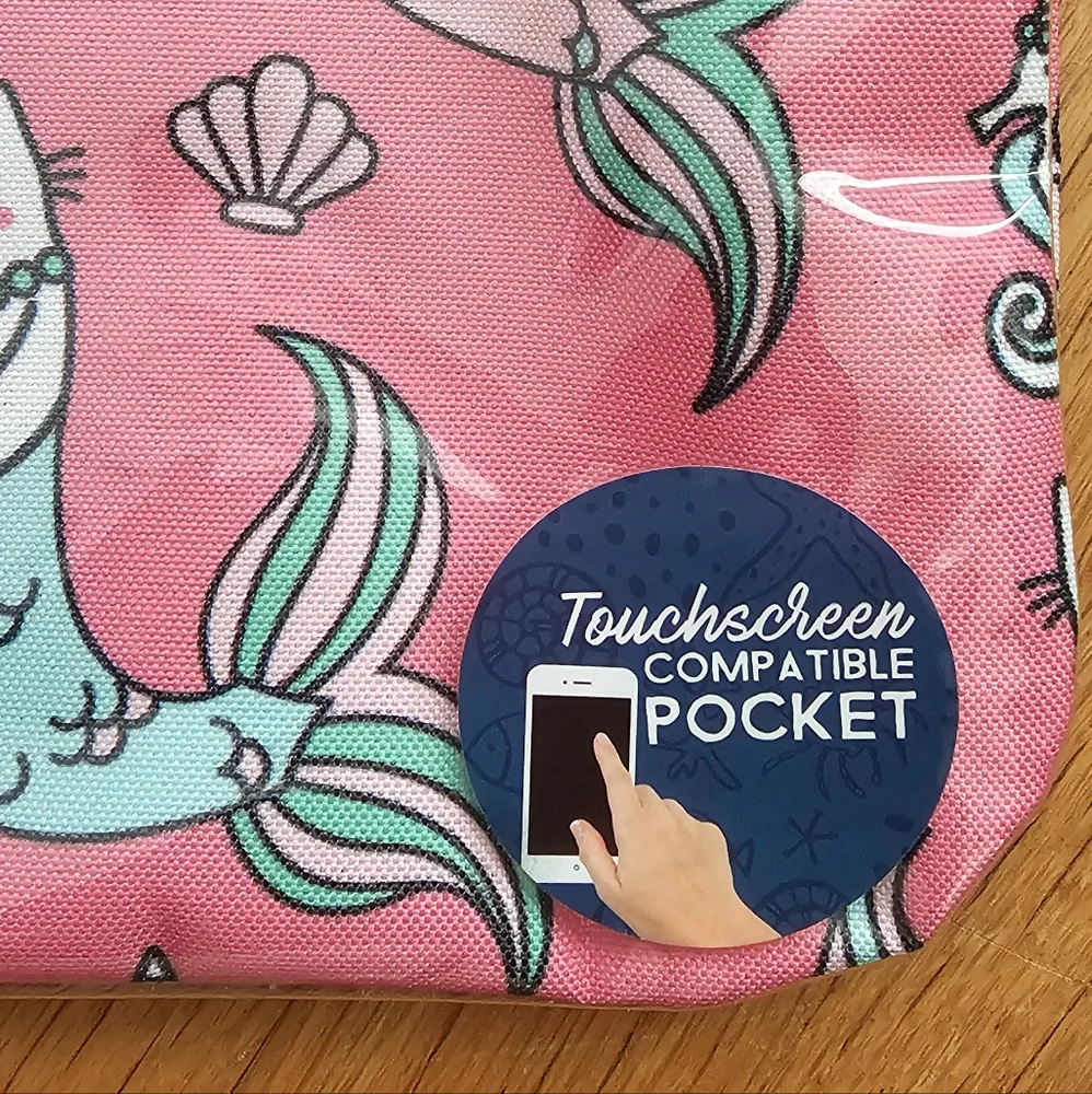 NWOT: Morgan Home Fashions Mermaid Kitty Beach Wet/Dry Case. 😺 🧜🏼‍♀️ - Picture 2 of 6
